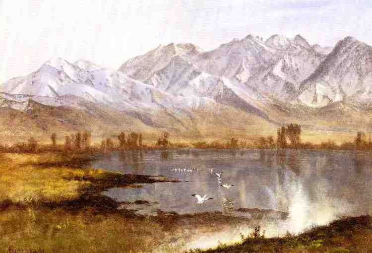 Albert Bierstadt Oil Painting Wasatch Mountains, Utah - Click Image to Close